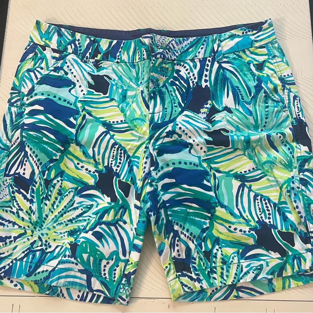 Lilly Pulitzer Vibrant Blue and Green Swim Shorts